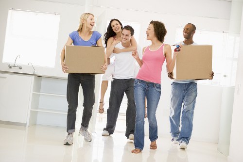 Professional removal team preparing household belongings for transport in Removals