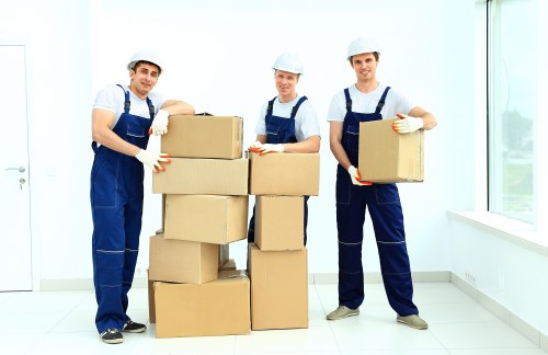 Packing and organising office items for relocation