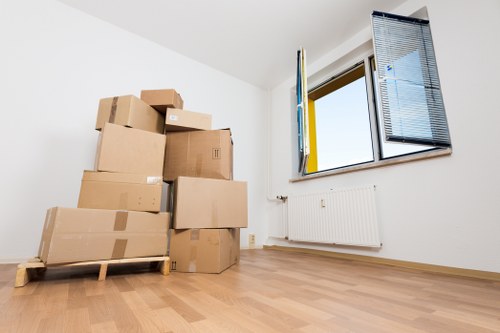 Truck hire service with moving equipment for a local relocation