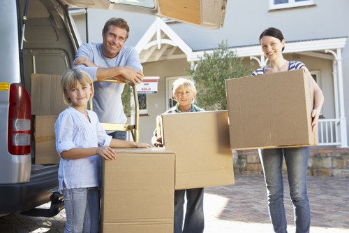 Commercial removal team relocating office furniture and equipment in Removals