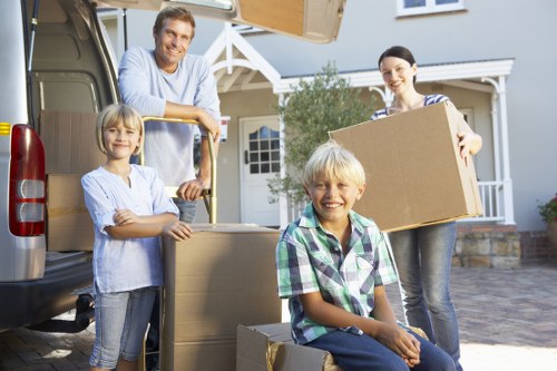 Prepared moving truck for careful loading and unloading on moving day