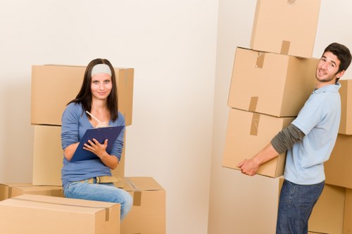 Modern removal company supporting a business move